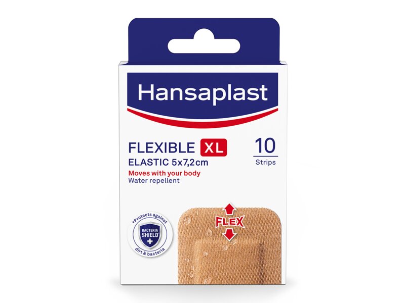 Hansaplast Flexible XL Elastická náplast 5x7,2 cm 10 ks