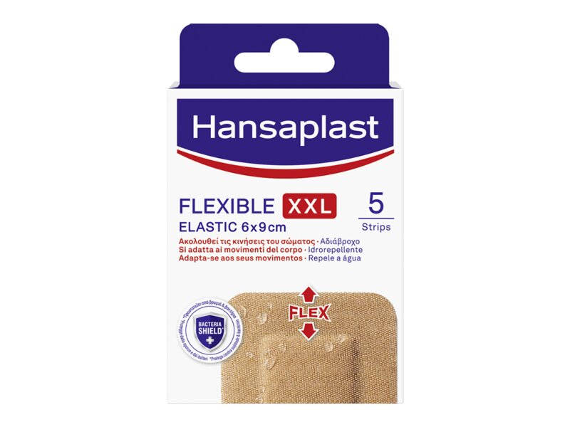 Hansaplast Flexible XXL Elastická náplast XXL 6x9 cm 5 ks Hansaplast Flexible XXL Elastická náplast XXL 6x9 cm 5 ks