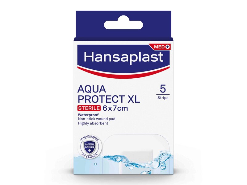 Hansaplast Aqua protect XL náplast sterilní 6x7 cm 5 ks