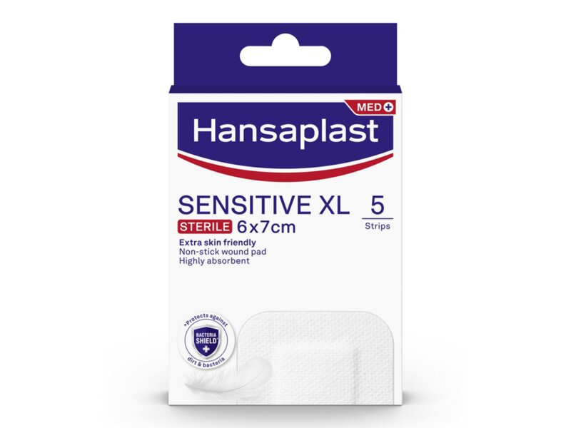 Hansaplast Sensitive XL náplast sterilní 6x7 cm 5 ks