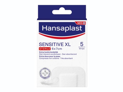Hansaplast Sensitive XL náplast sterilní 6x7 cm 5 ks