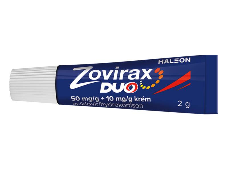 Zovirax Duo 50mg/g, krém při oparech na rtu 2g