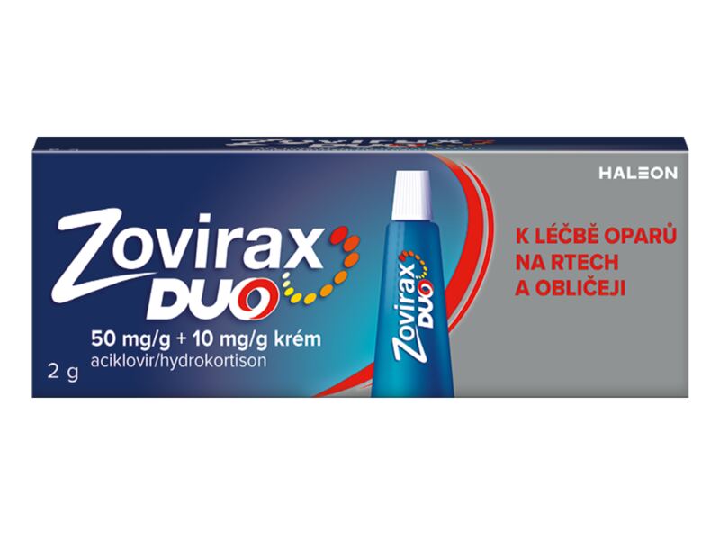 Zovirax Duo 50mg/g, krém při oparech na rtu 2g