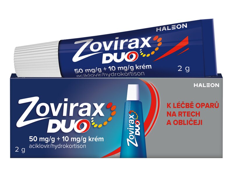 Zovirax Duo 50mg/g, krém při oparech na rtu 2g