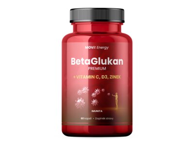 MOVit Betaglukan 350 mg + Vitamin C + Zinek 60 kapslí