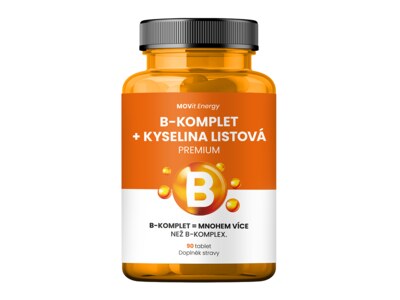 MOVit B-Komplet + Kyselina listová 90 tablet