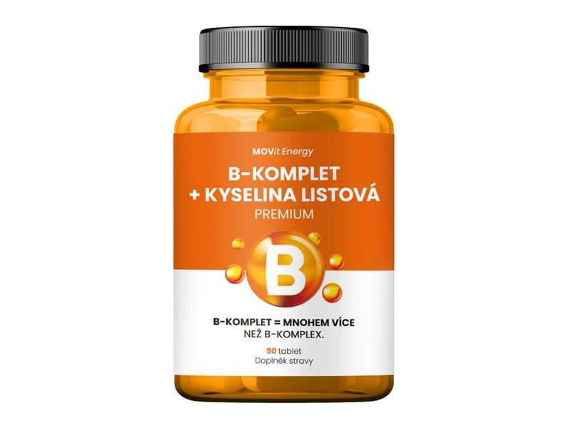 MOVit B-Komplet + Kyselina listová 90 tablet