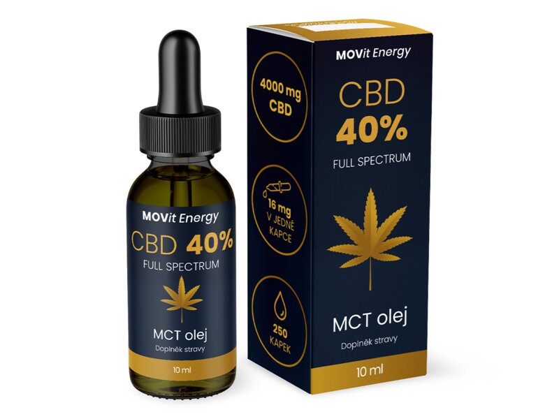MOVit CBD 40% Full Spectrum MCT olej 10 ml