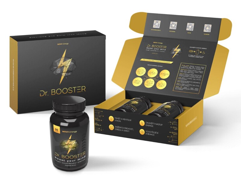 MOVit Dr. Booster Paměť, soustředění, energie Dárkový box 60+60 tablet