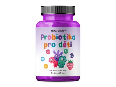 MOVit Probiotika pro děti 60 cucacích tablet