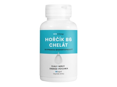 MOVit Hořčík B6 Chelát 100 mg 90 kapslí MOVit Hořčík B6 Chelát 100 mg 90 kapslí