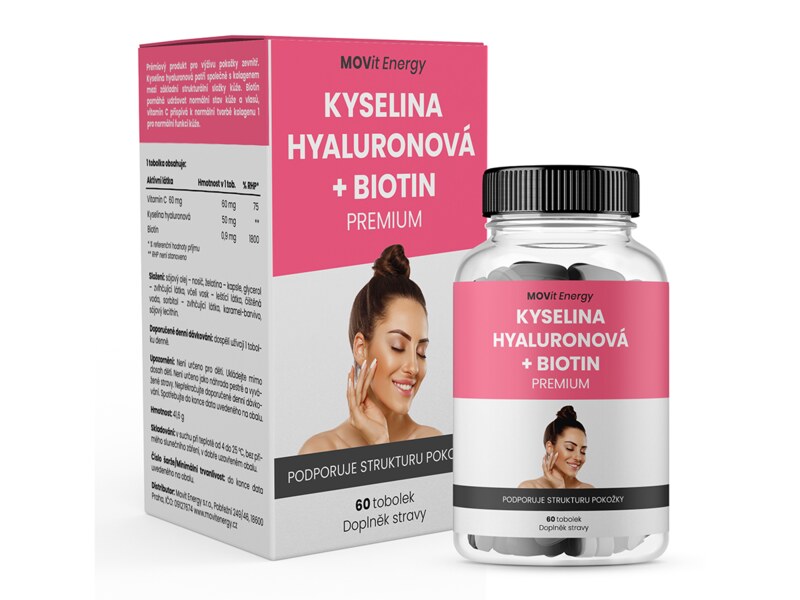 MOVit Kyselina Hyaluronová + Biotin 60 tobolek MOVit Kyselina Hyaluronová + Biotin 60 tobolek