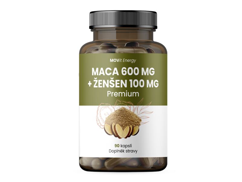 MOVit Maca 600 mg + Ženšen 100 mg 90 kapslí