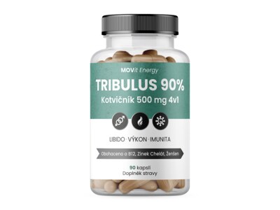 MOVit Tribulus 90% Kotvičník 500 mg 4v1 90 kapslí