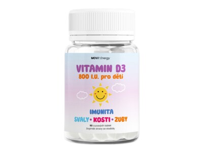 MOVit Vitamin D3 800 I.U. pro děti 90 tablet MOVit Vitamin D3 800 I.U. pro děti 90 tablet