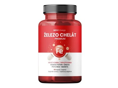 MOVit Železo Chelát Premium 90 kapslí