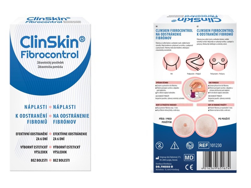 ClinSkin Fibrocontrol Náplast k odstranění fibromů 3 ks