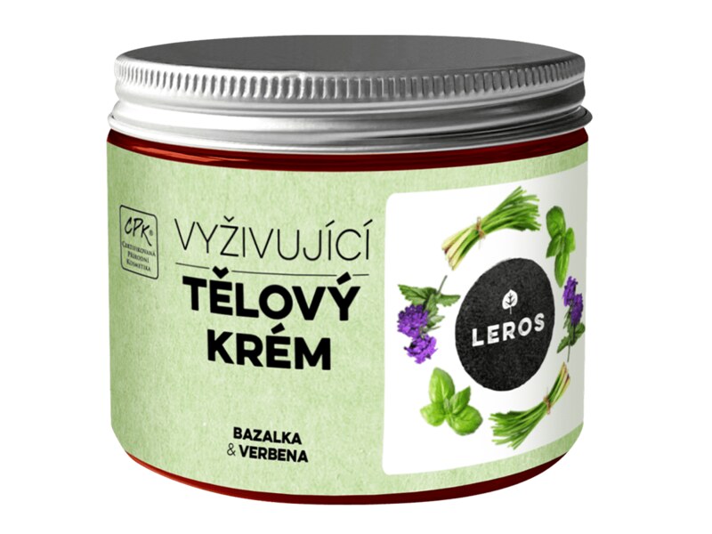 Leros Tělový krém - bazalka a verbena 200 ml