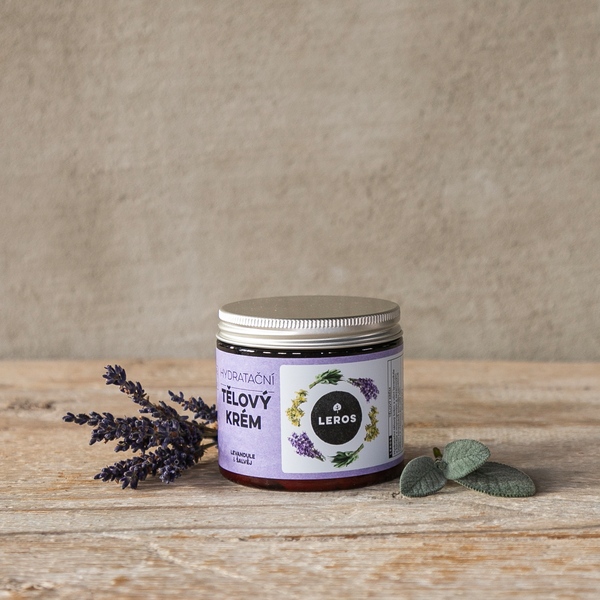 Leros Hydratační tělový krém - levandule a šalvěj 200 ml