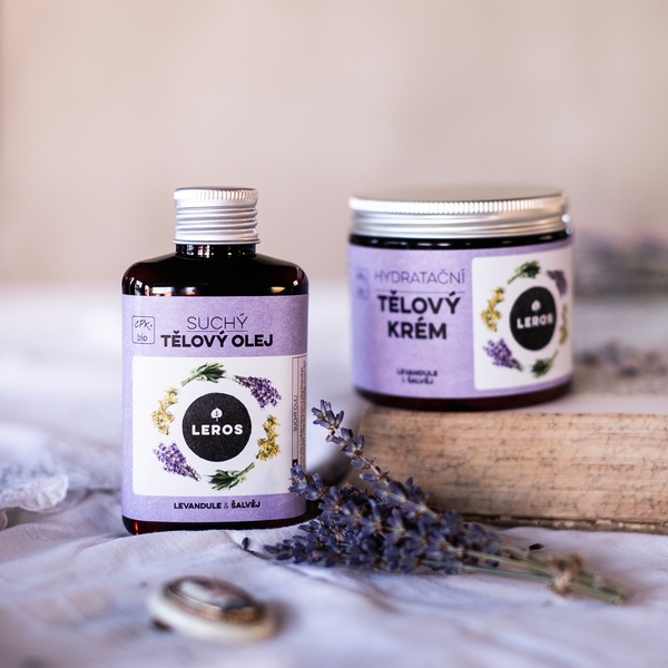 Leros Suchý tělový olej - levandule a šalvěj 100 ml