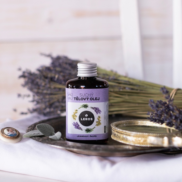 Leros Suchý tělový olej - levandule a šalvěj 100 ml