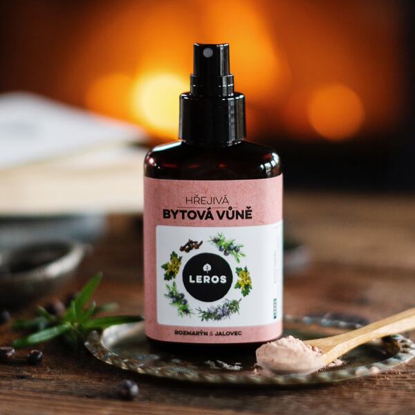 Leros Bytová vůně Hřejivá - rozmarýn a jalovec 100 ml Leros Bytová vůně Hřejivá - rozmarýn a jalovec 100 ml