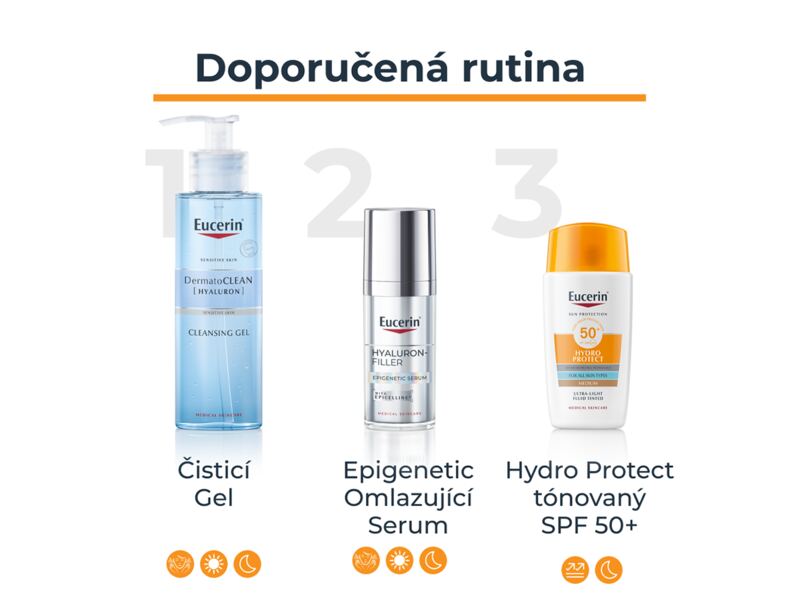 Eucerin Sun Hydro Protect fluid na obličej tmavý SPF50+ 50 ml