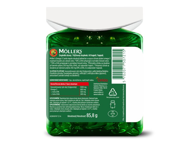 Mollers Omega-3 Cardio 60 kapslí