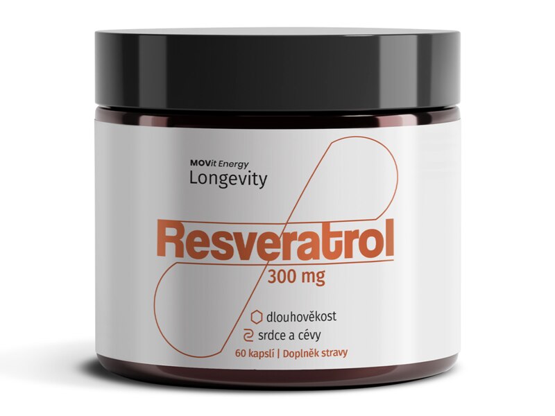 MOVit Longevity Resveratrol 300 mg 60 kapslí