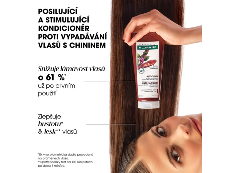 Klorane Posilující kondicionér s chininem 200 ml