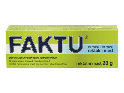 Faktu 50 mg/g+10 mg/g rektální mast 20 g