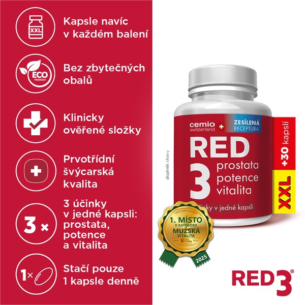 Cemio RED3 XXL 90+30 kapslí Cemio RED3 XXL 90+30 kapslí