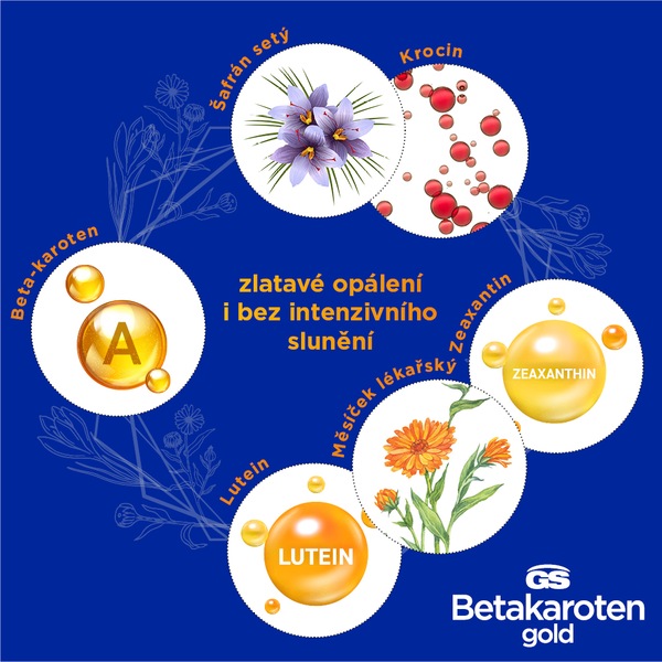GS Betakaroten Gold 6 mg XXL 135+25 kapslí