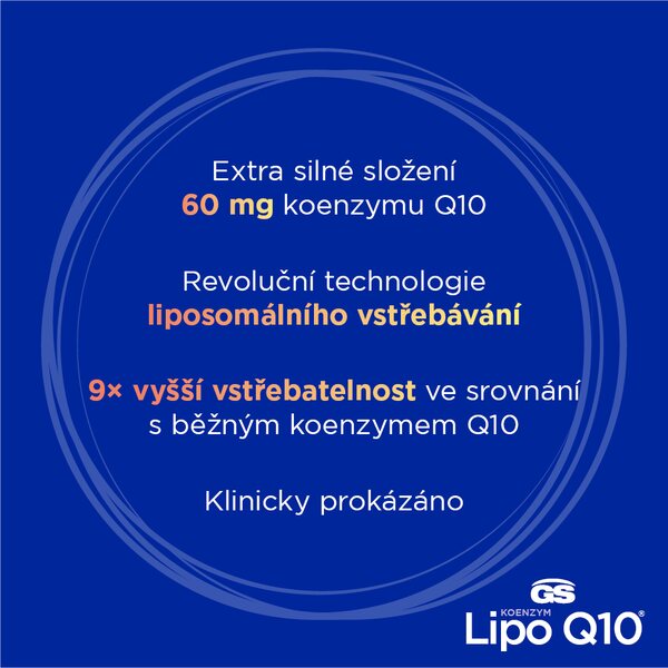 GS Koenzym Lipo Q10 100 mg XXL 60+20 kapslí