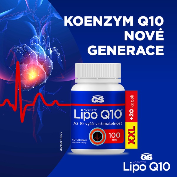 GS Koenzym Lipo Q10 100 mg XXL 60+20 kapslí