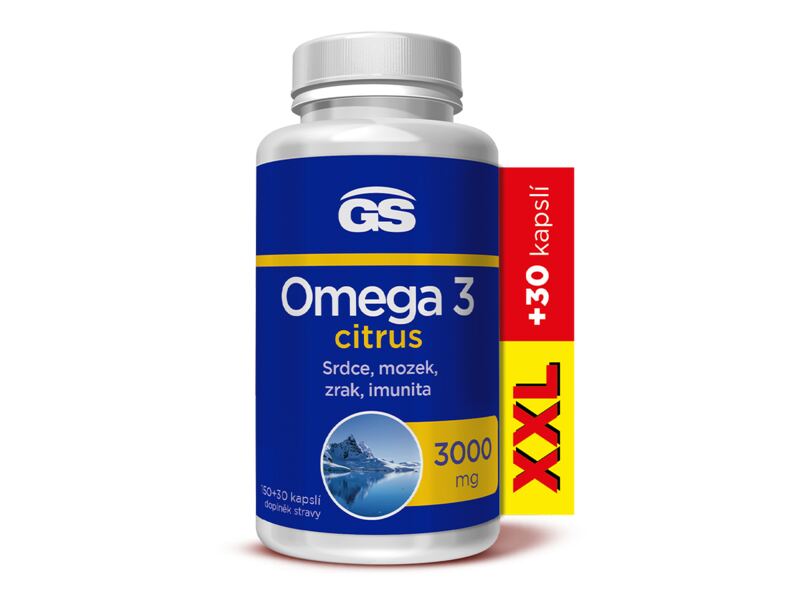 GS Omega 3 Citrus 3000 mg XXL 150+30 kapslí