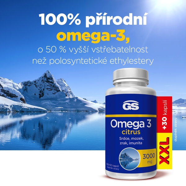 GS Omega 3 Citrus 3000 mg XXL 150+30 kapslí GS Omega 3 Citrus 3000 mg XXL 150+30 kapslí