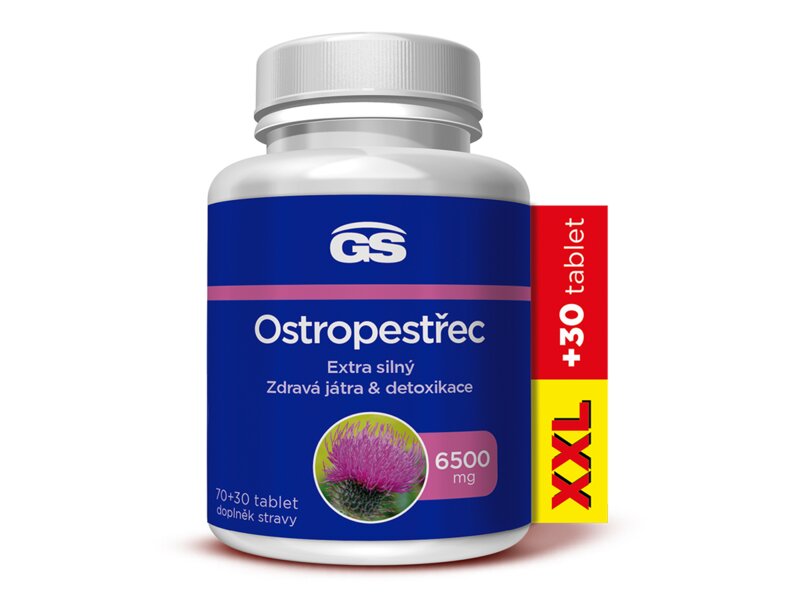 GS Ostropestřec 6500 mg XXL 70+30 tablet
