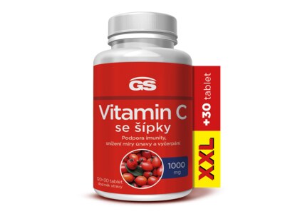 GS Vitamin C 1000 mg se šípky XXL 120+30 tablet