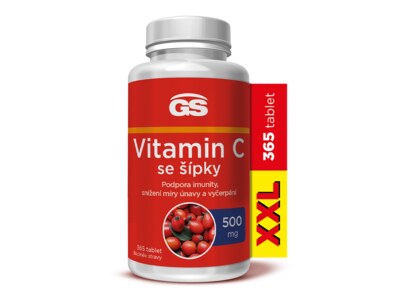 GS Vitamin C 500 mg se šípky XXL 365 tablet