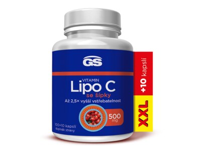 GS Vitamin Lipo C 500 mg se šípky XXL 100+10 kapslí 