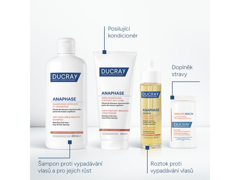 Ducray Anaphase šampon proti vypadávání vlasů 200 ml Ducray Anaphase šampon proti vypadávání vlasů 200 ml