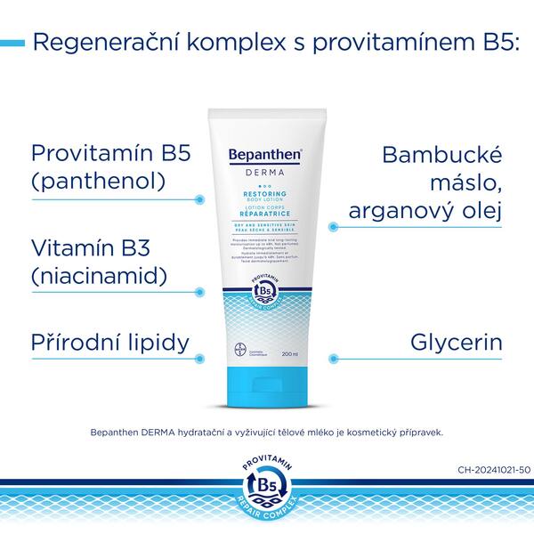 Bepanthen Derma Hydratační a vyživující tělové mléko 200 ml