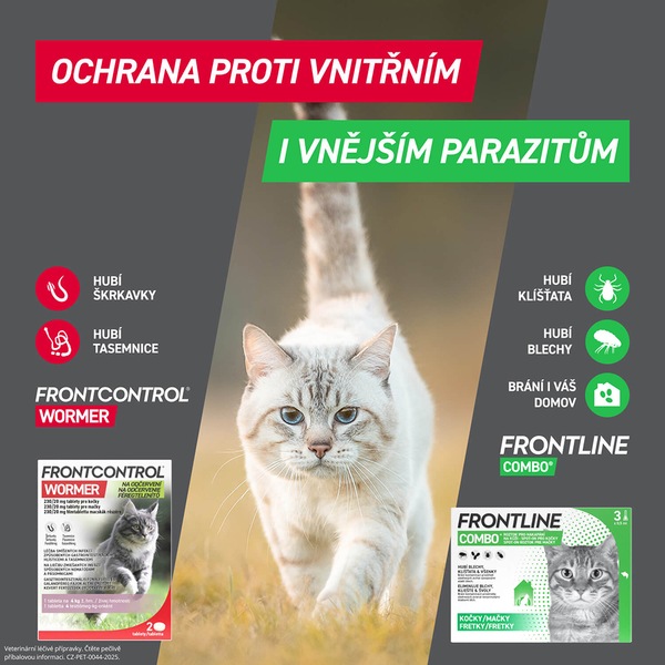 Frontcontrol Wormer 230/20mg ( 4 kg ) pro kočky 2 tablety