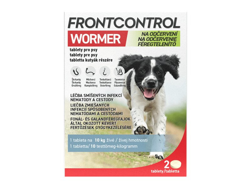 Frontcontrol Wormer pro psy 10 kg 2 tablety Frontcontrol Wormer pro psy 10 kg 2 tablety
