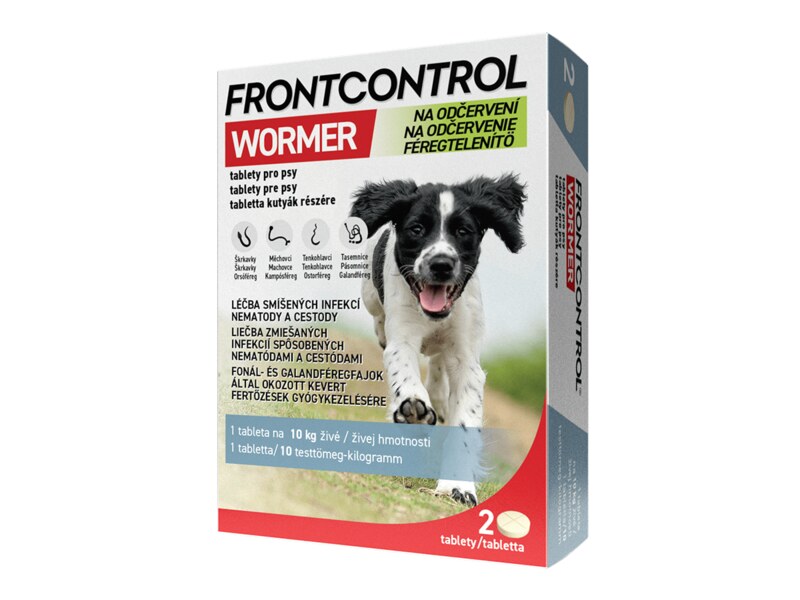 Frontcontrol Wormer pro psy 10 kg 2 tablety