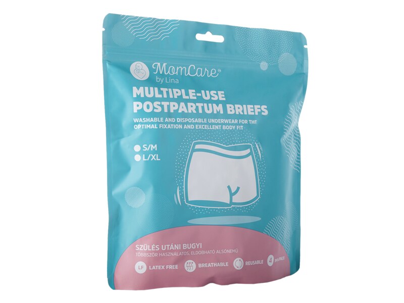 MomCare Poporodní kalhotky pro více použití vel. S/M 4 kusy
