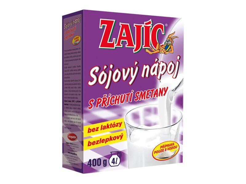 Zajíc Sójový nápoj s příchutí smetany krabice 400 g