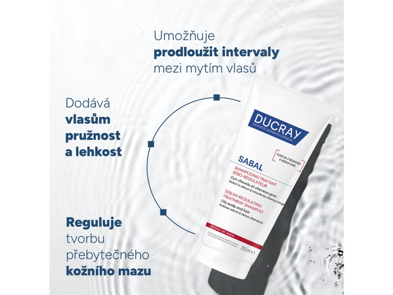 Ducray Sabal šampon regulující tvorbu mazu 200 ml