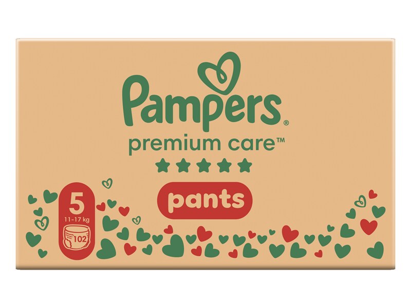 Pampers Pants Premium Care plenkové kalhotky vel.5 (11-17 kg) 102 ks